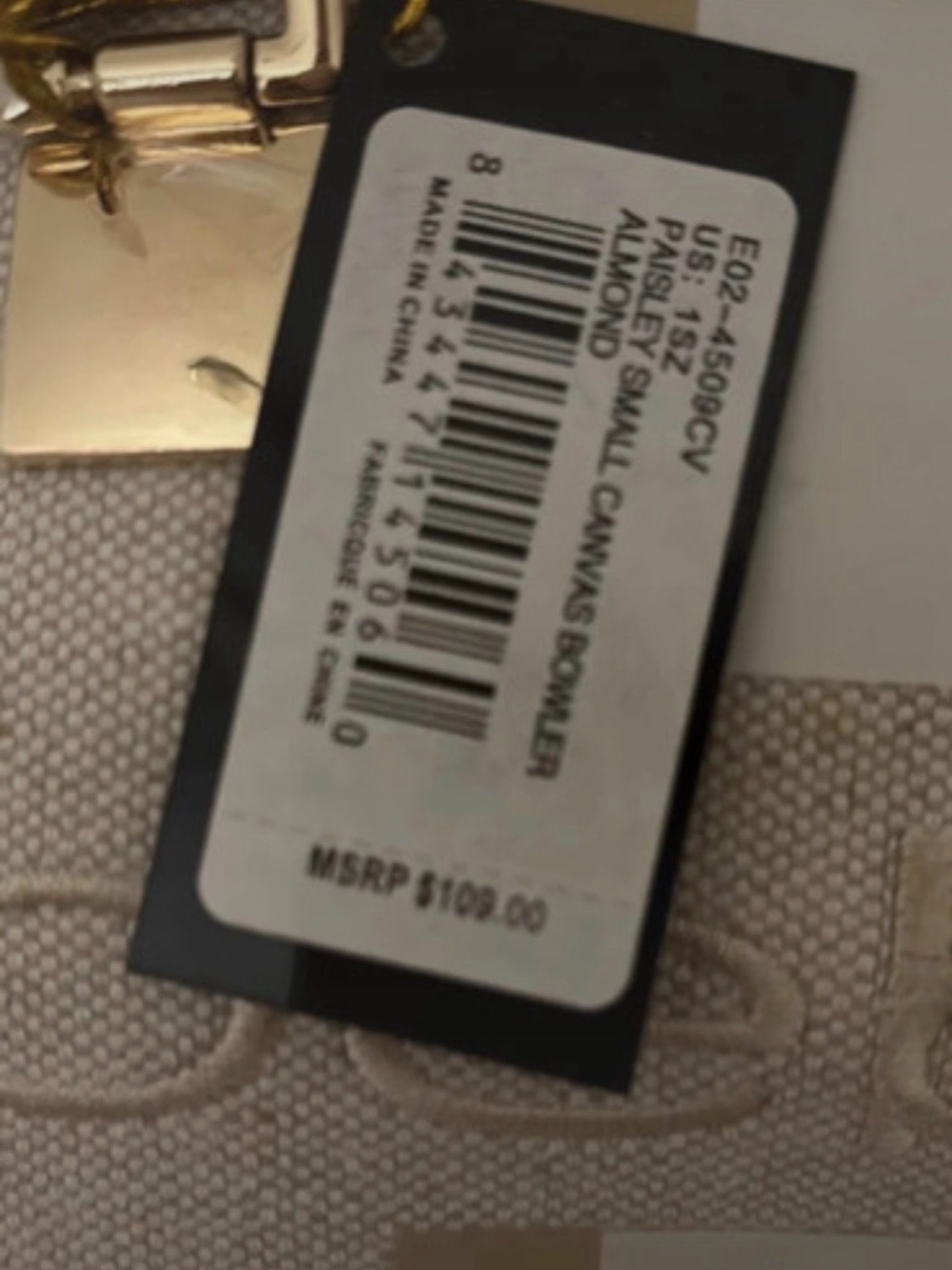 bebe Cream and Tan Dome Satchel with Coin Pouch - Picture 3 of 5